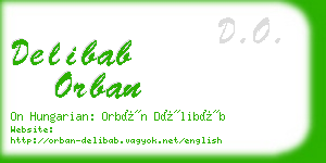 delibab orban business card